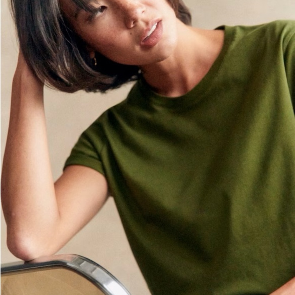 Sezane Forest Green Conrad T-Shirt